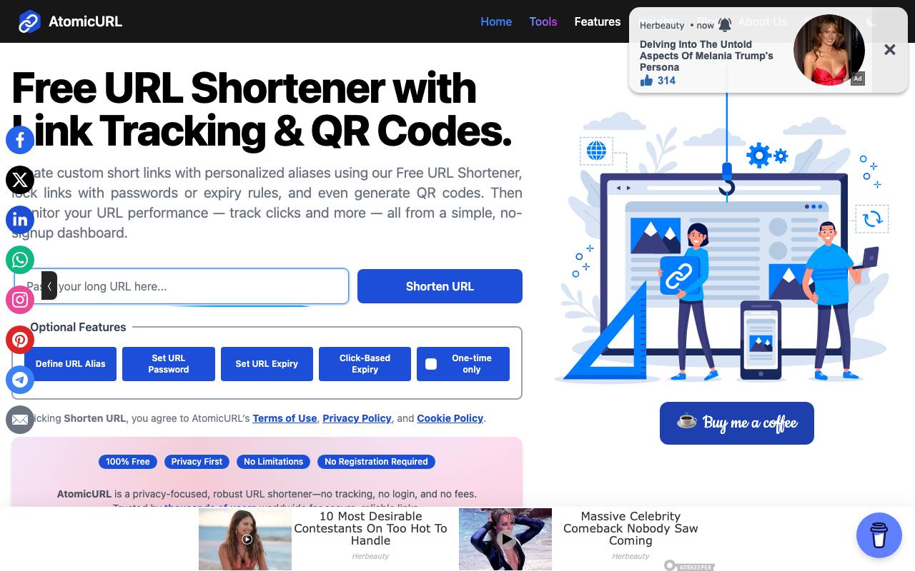AtomicURL screenshot