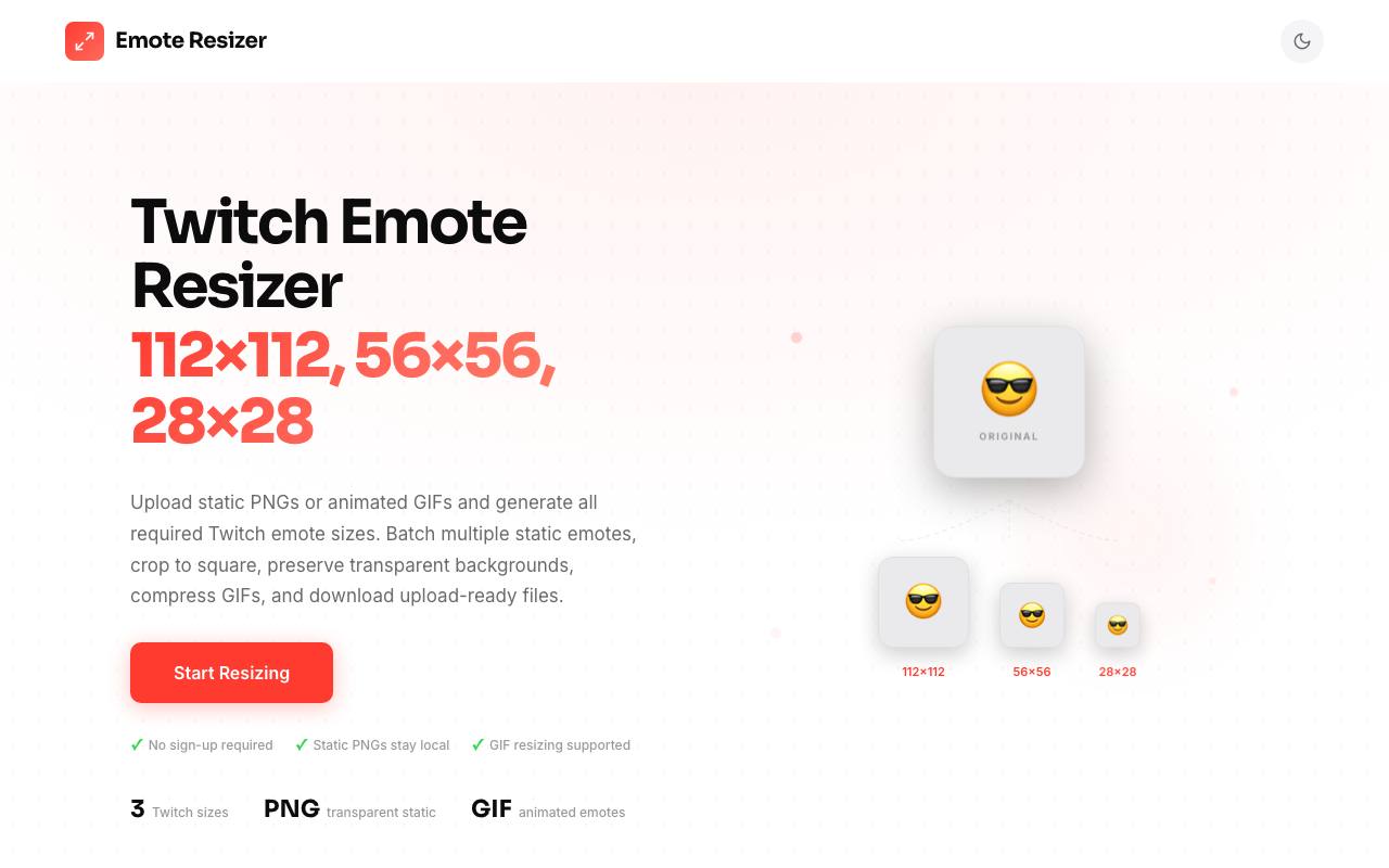 Free Emote Resizer screenshot