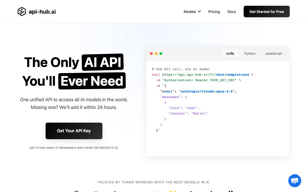 api-hub.ai screenshot
