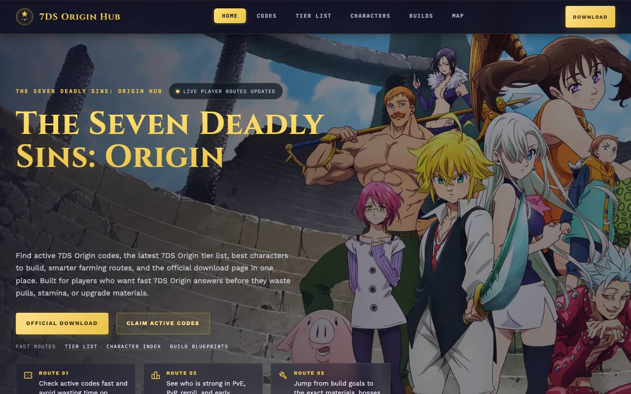 7DS Origin Hub screenshot
