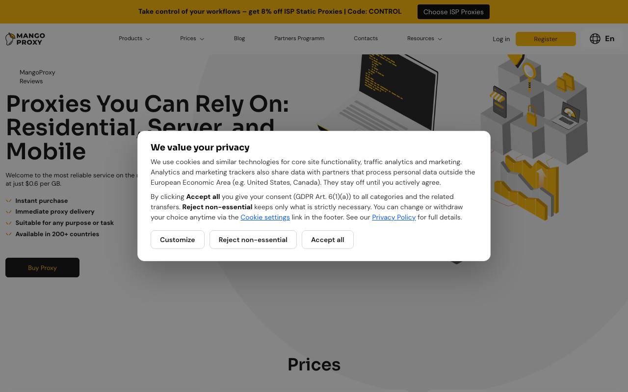 MANGOPROXY screenshot