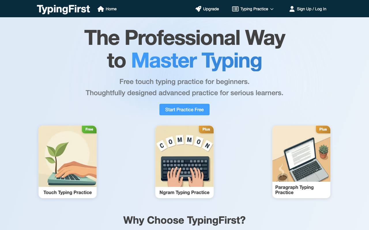 TypingFirst screenshot