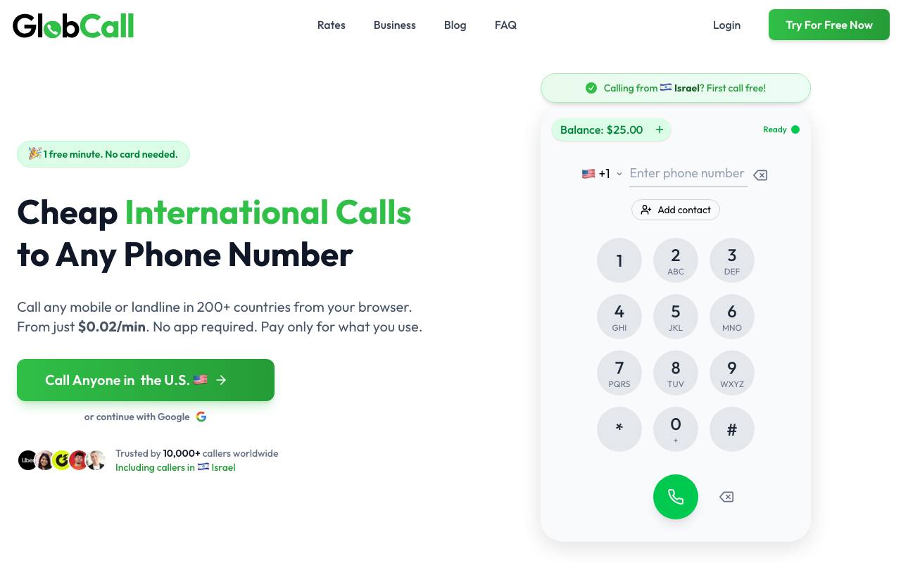 GlobCall screenshot