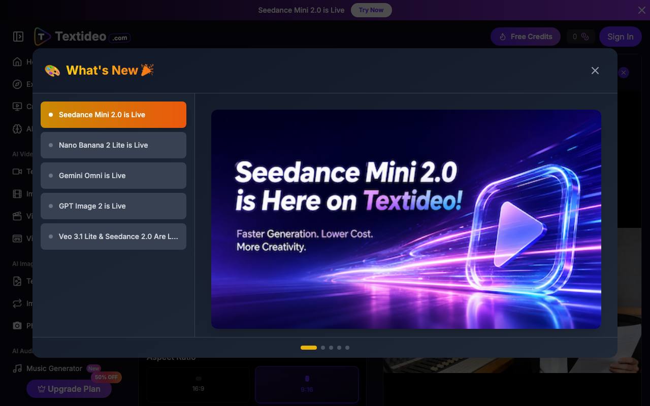 ai video generator screenshot