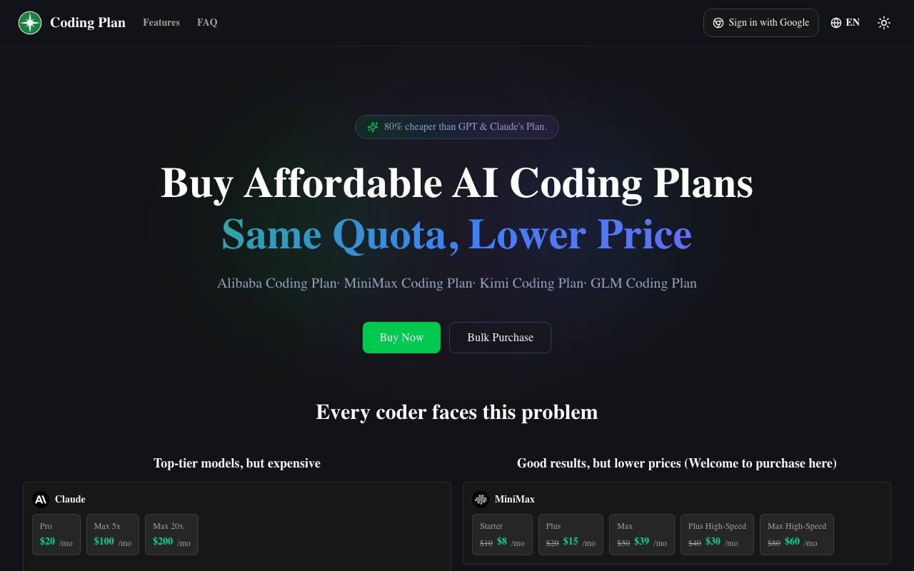 Coding Plan screenshot
