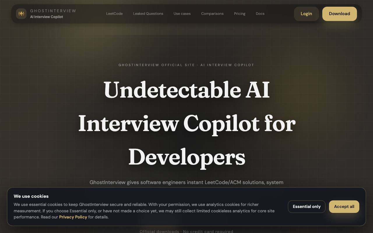 GhostInterview screenshot