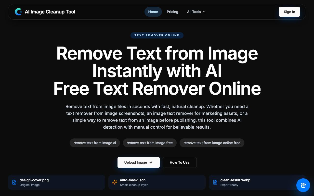 AI Image Cleanup Tool screenshot