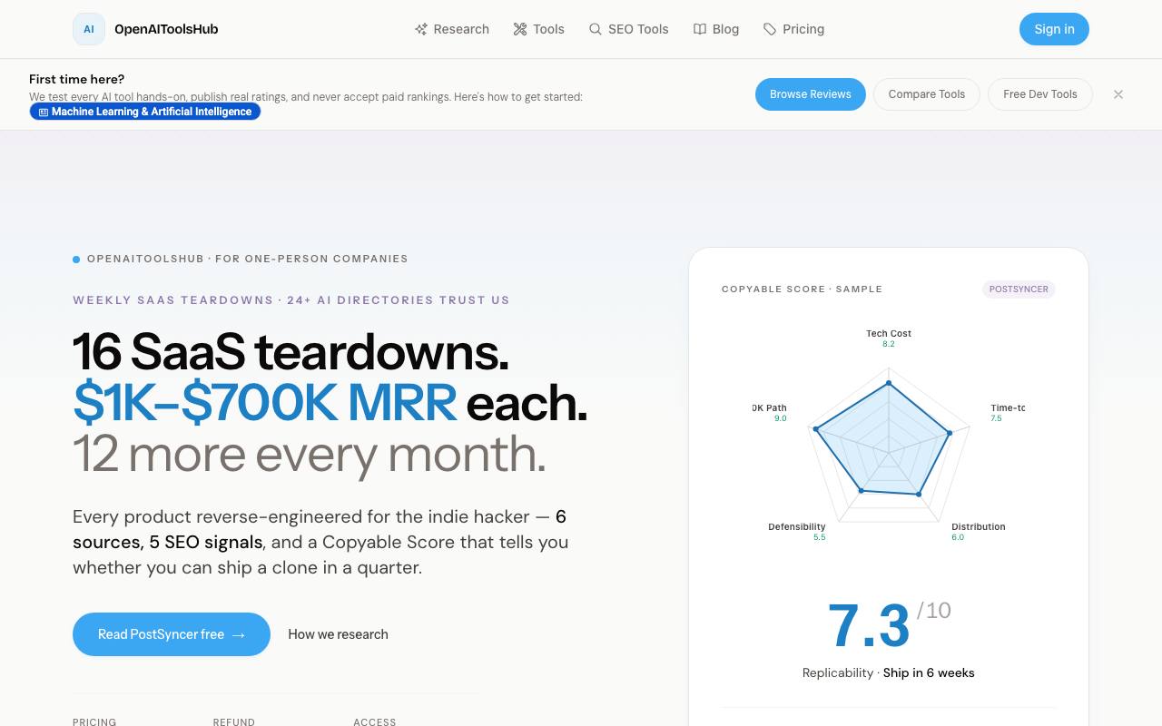 OpenAI Tools Hub screenshot