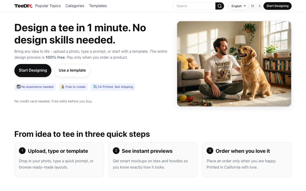 TeeDIY screenshot