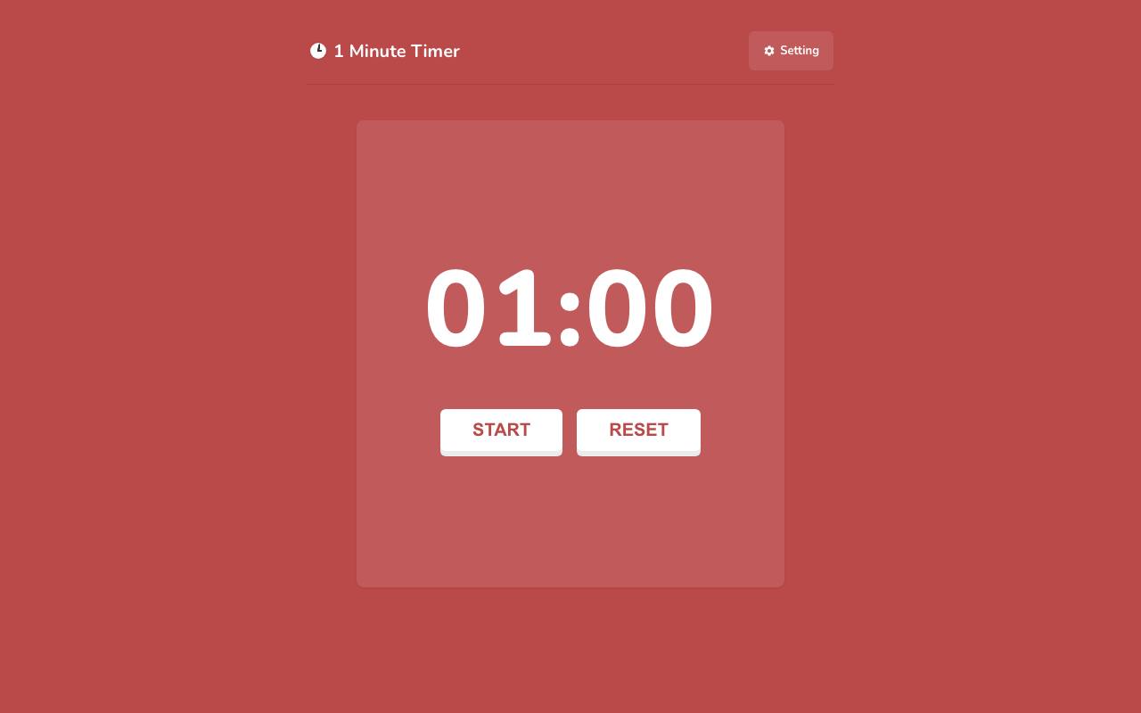 1 Minute Timer screenshot