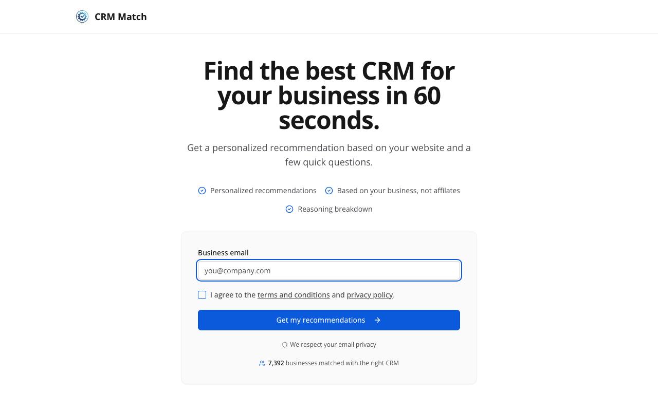 CRM Match screenshot