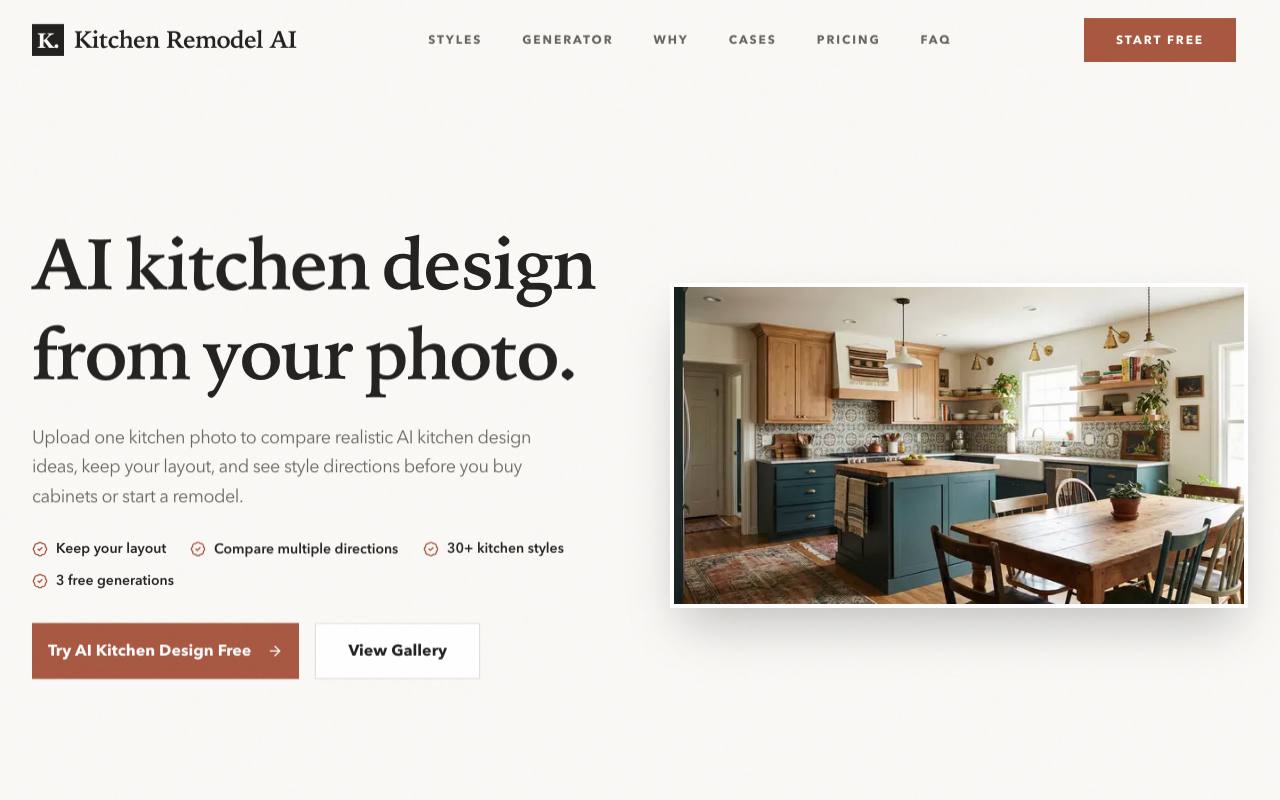 Kitchen Remodel AI screenshot