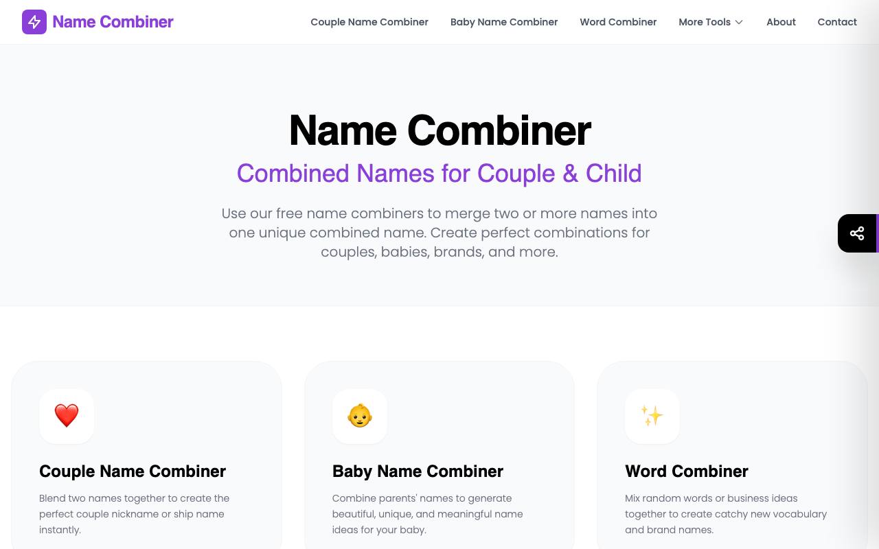 Name Combiner screenshot