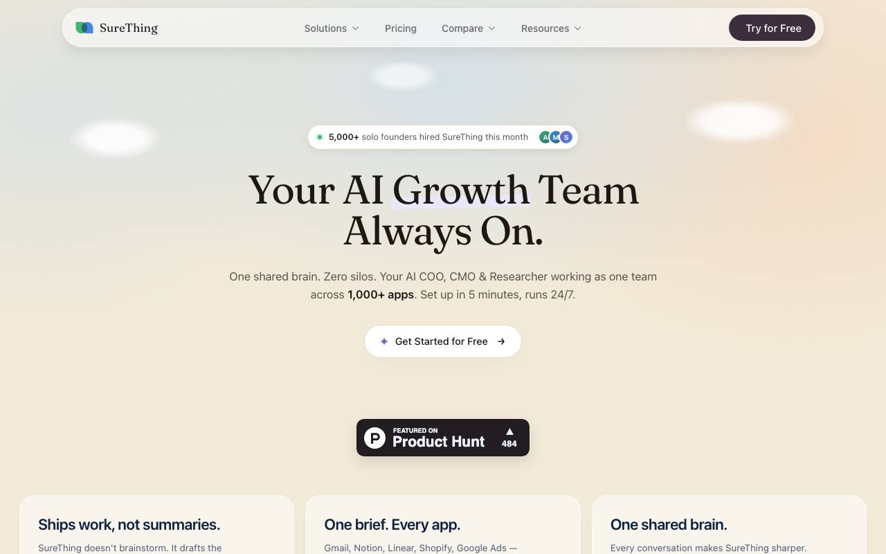 SureThing.io screenshot