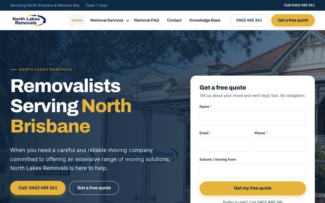 North Lakes Removals screenshot