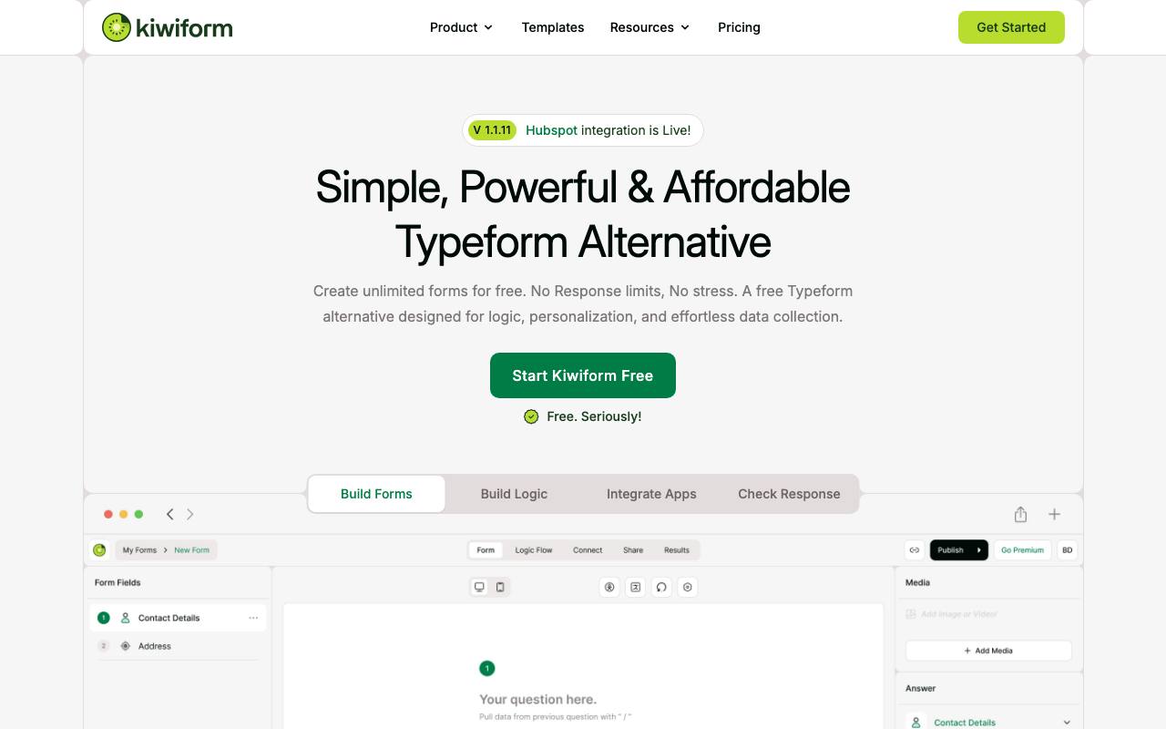 kiwiform screenshot