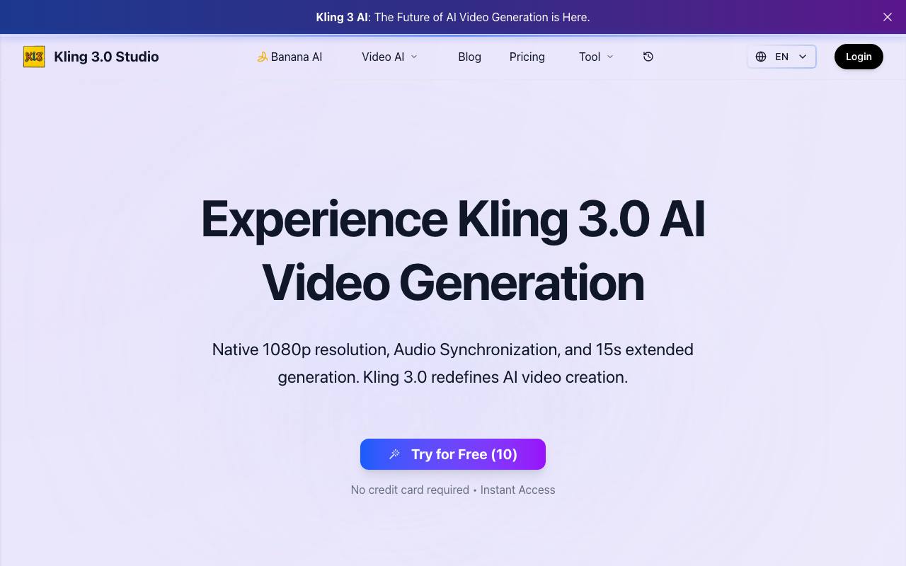 Kling 3.0 screenshot
