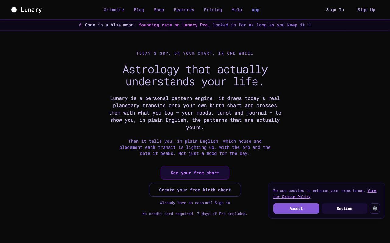 Lunary screenshot