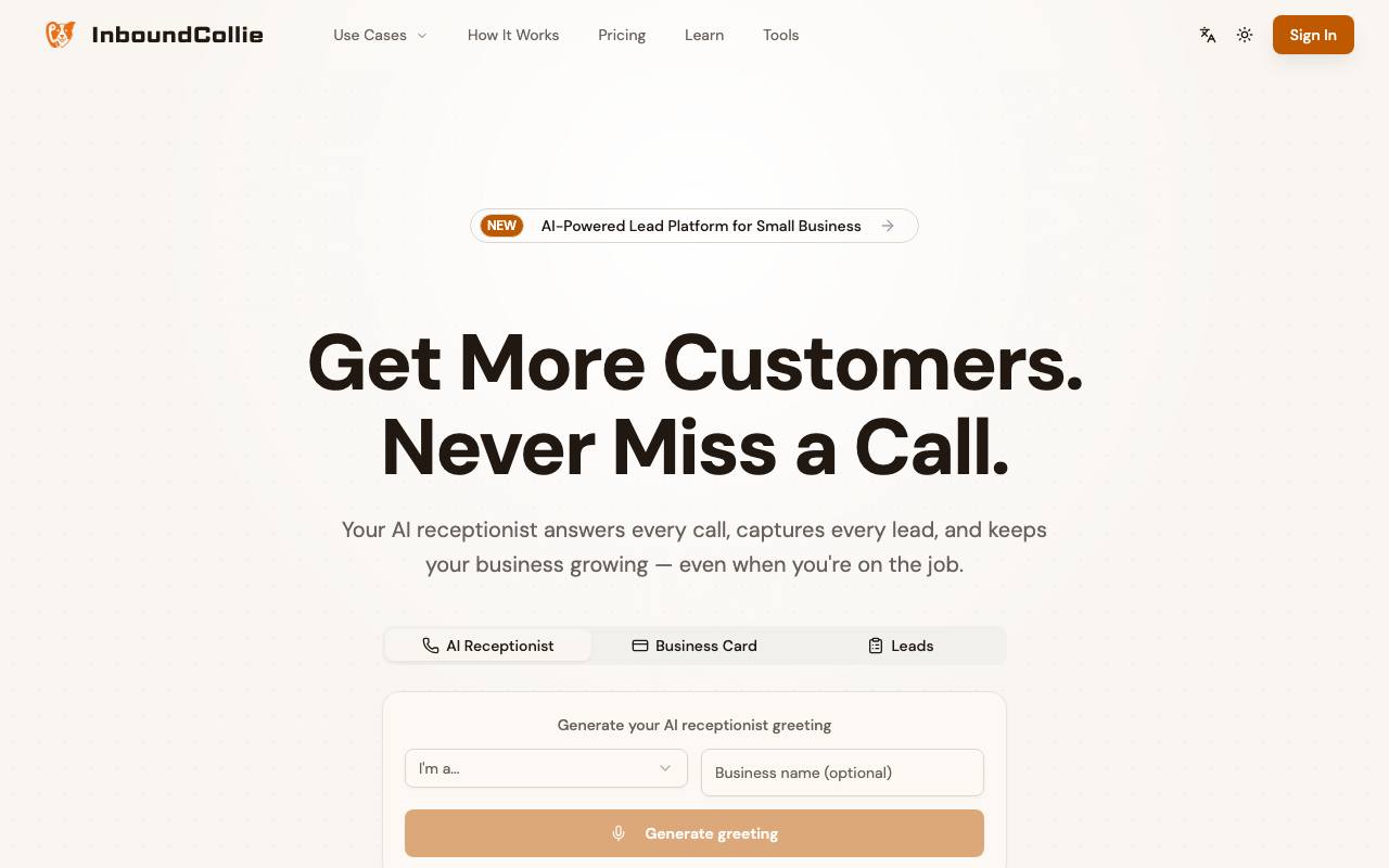 InboundCollie screenshot