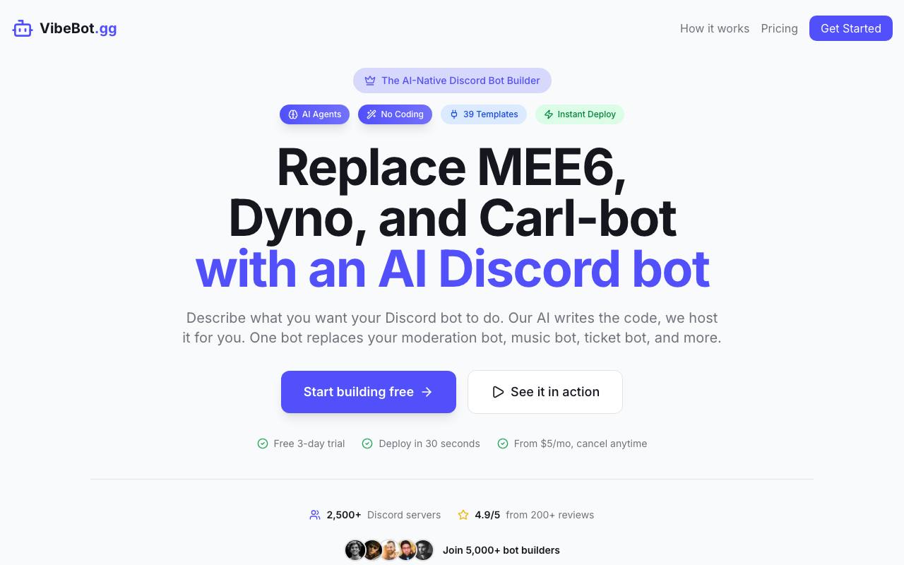 VibeBot screenshot