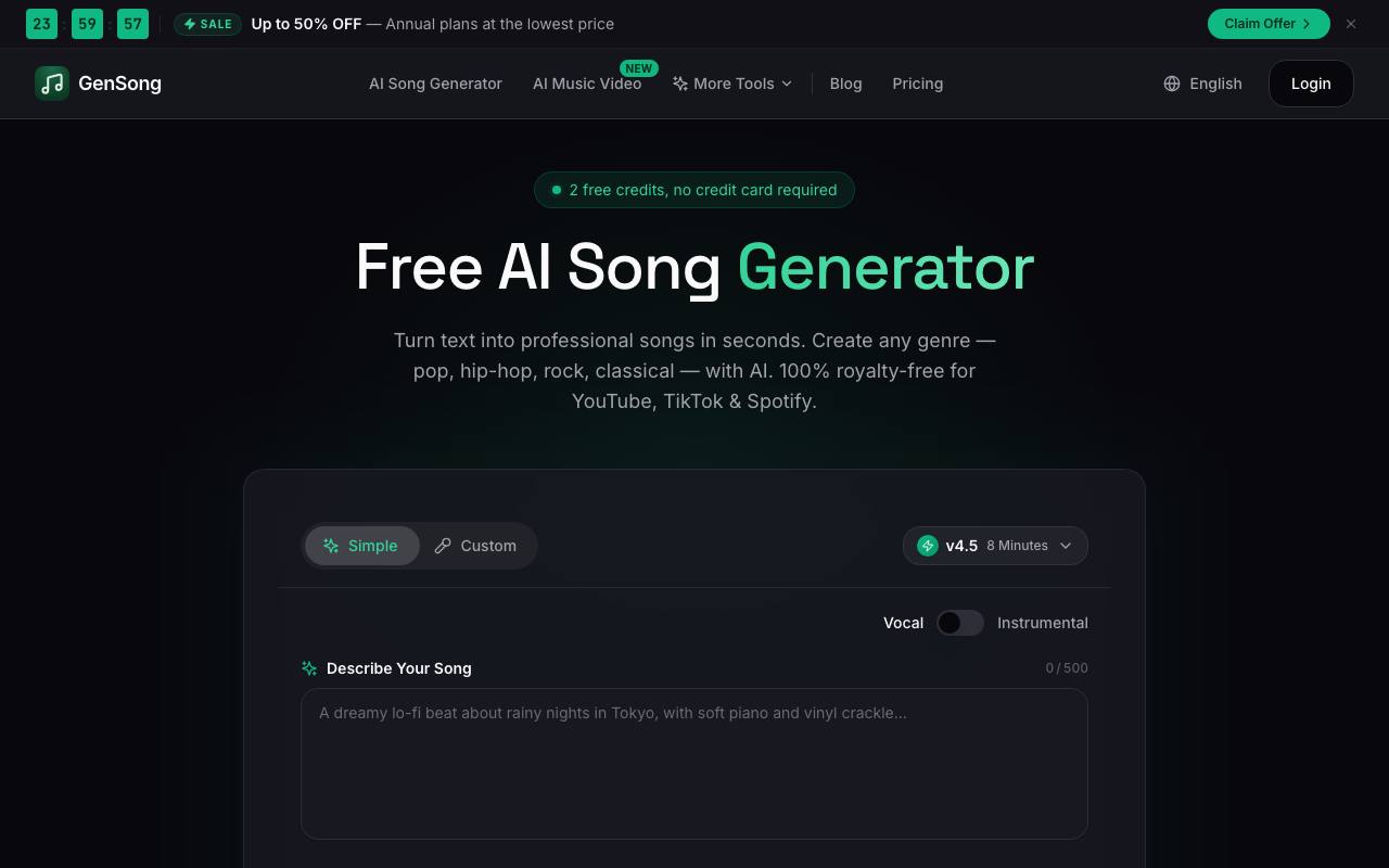 GenSong screenshot