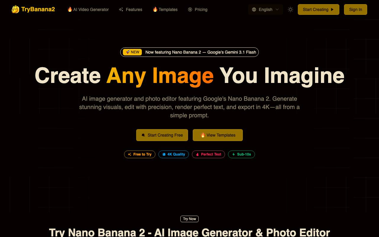 TryNanoBanana2 screenshot