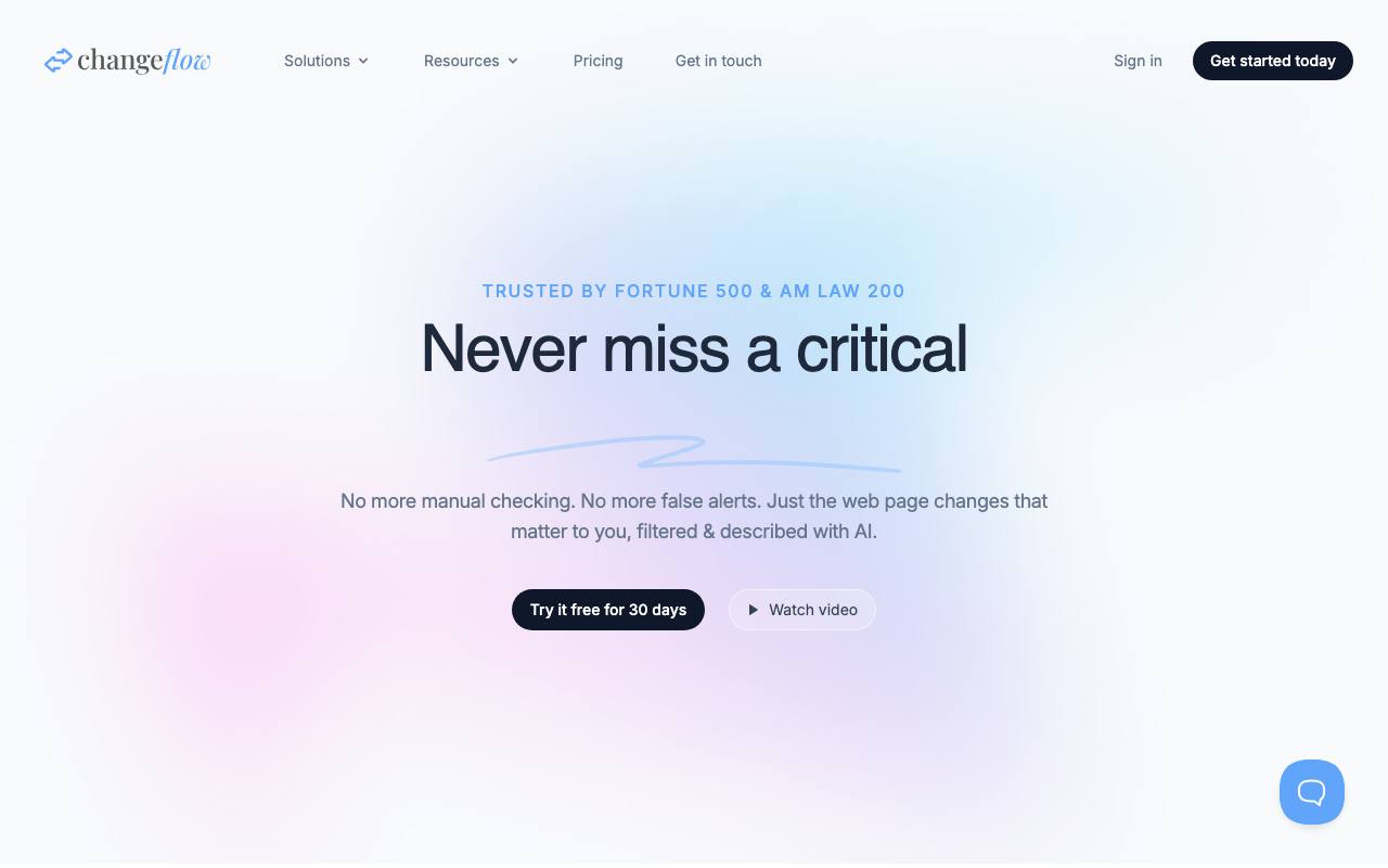 Changeflow screenshot