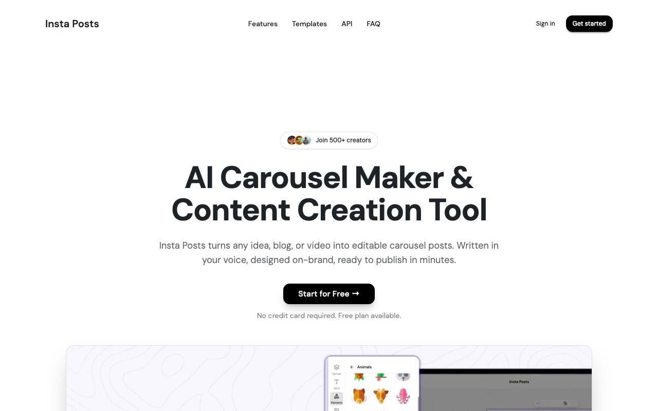 Create high-engagement, professionally designed carousels in seconds with the only AI that builds your entire sequence for you. screenshot