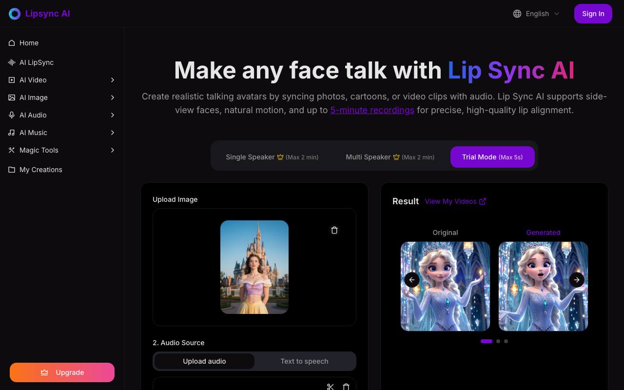 Lipsync AI screenshot