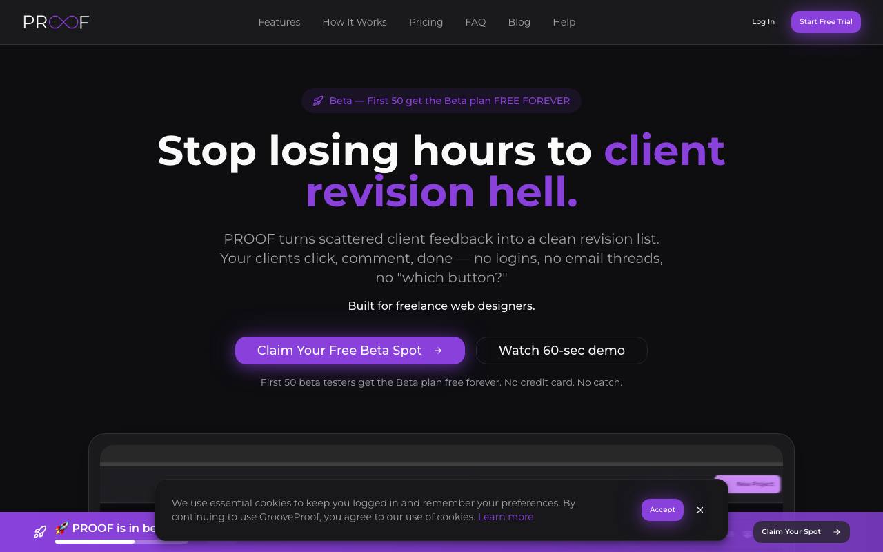 Proofapp screenshot