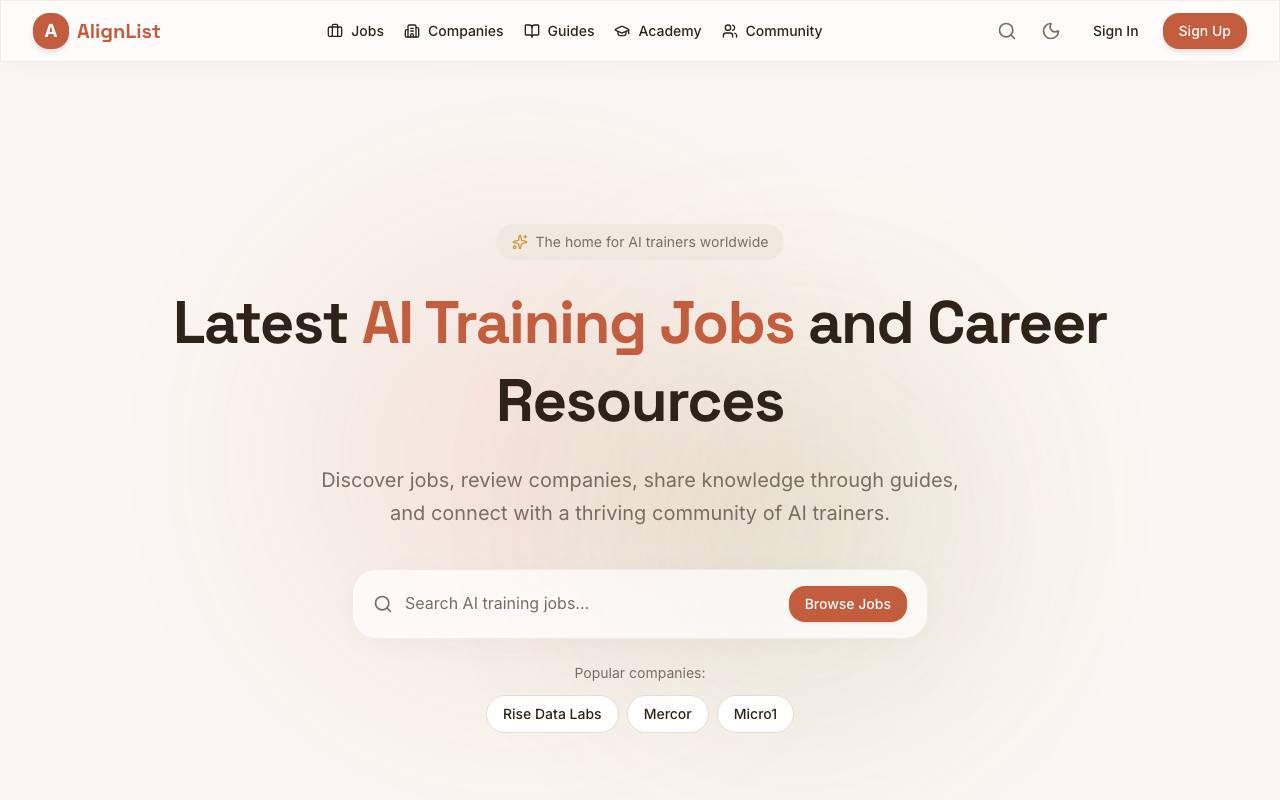 AlignList screenshot