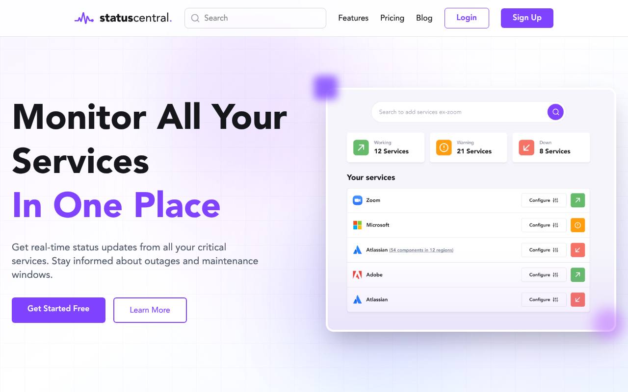 Status Central screenshot