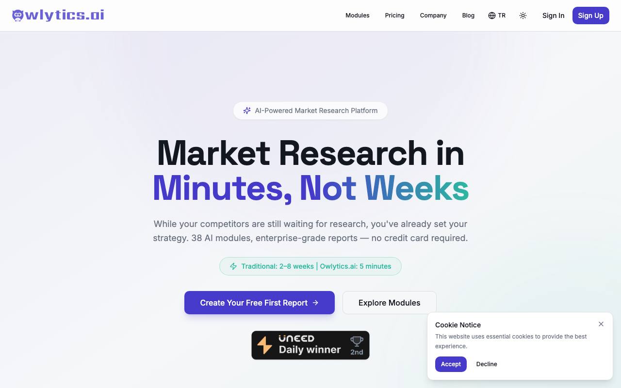 Owlytics.ai screenshot