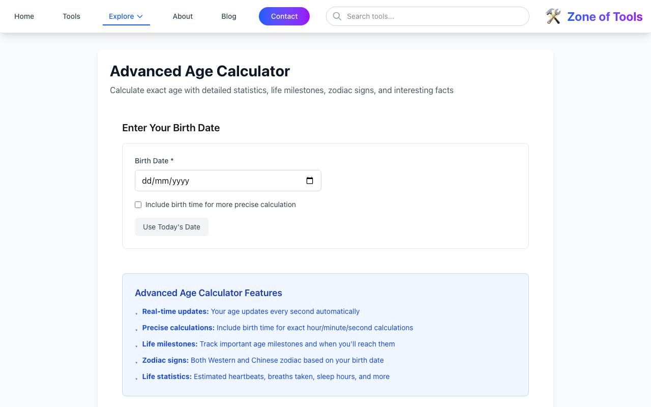 Age Calculator screenshot