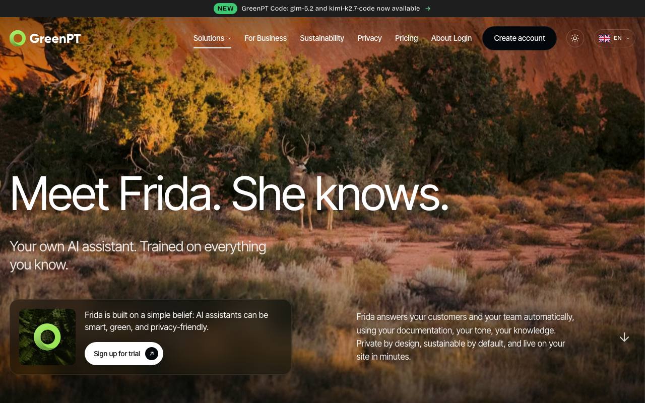 GreenPT screenshot