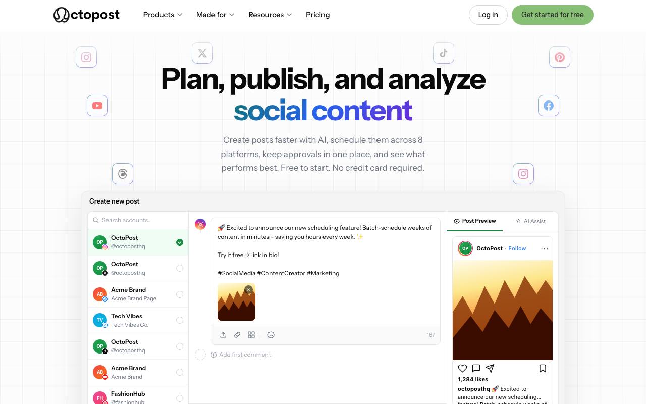 Octopost.ai screenshot