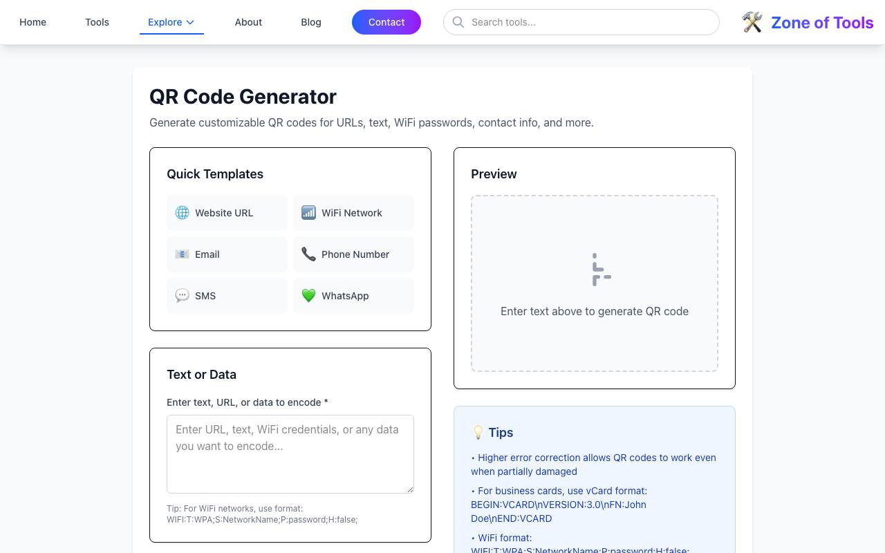 QR Code Generator screenshot