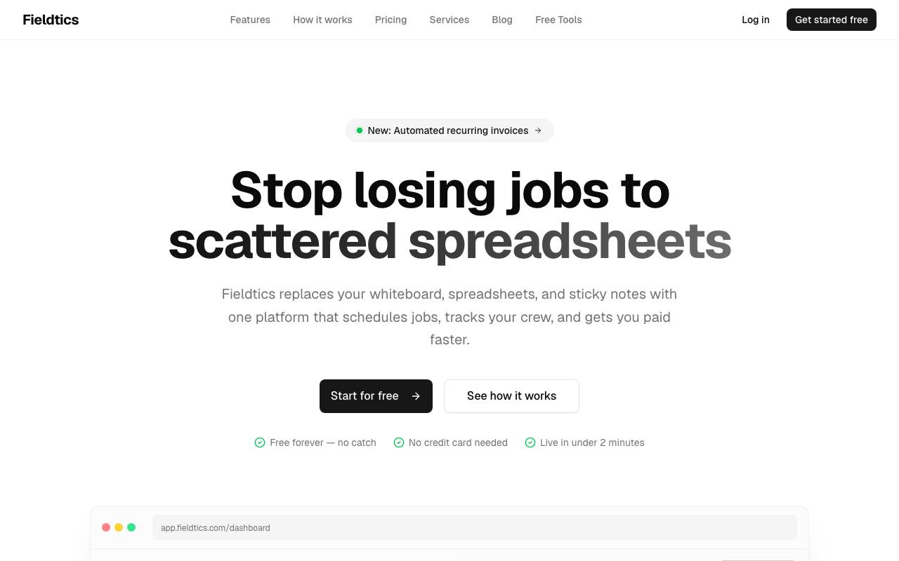 Fieldtics screenshot