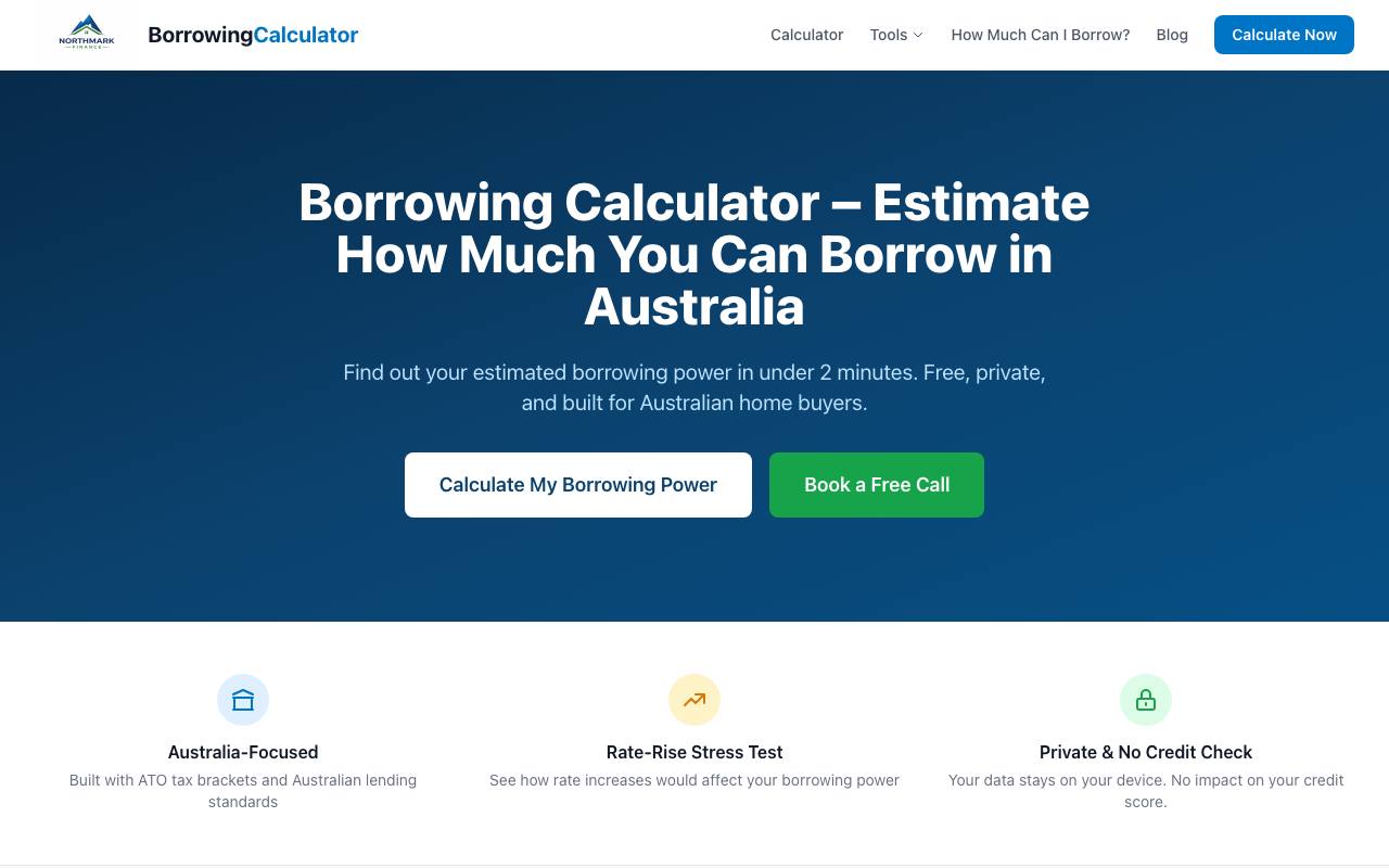 Borrowing Calculator screenshot