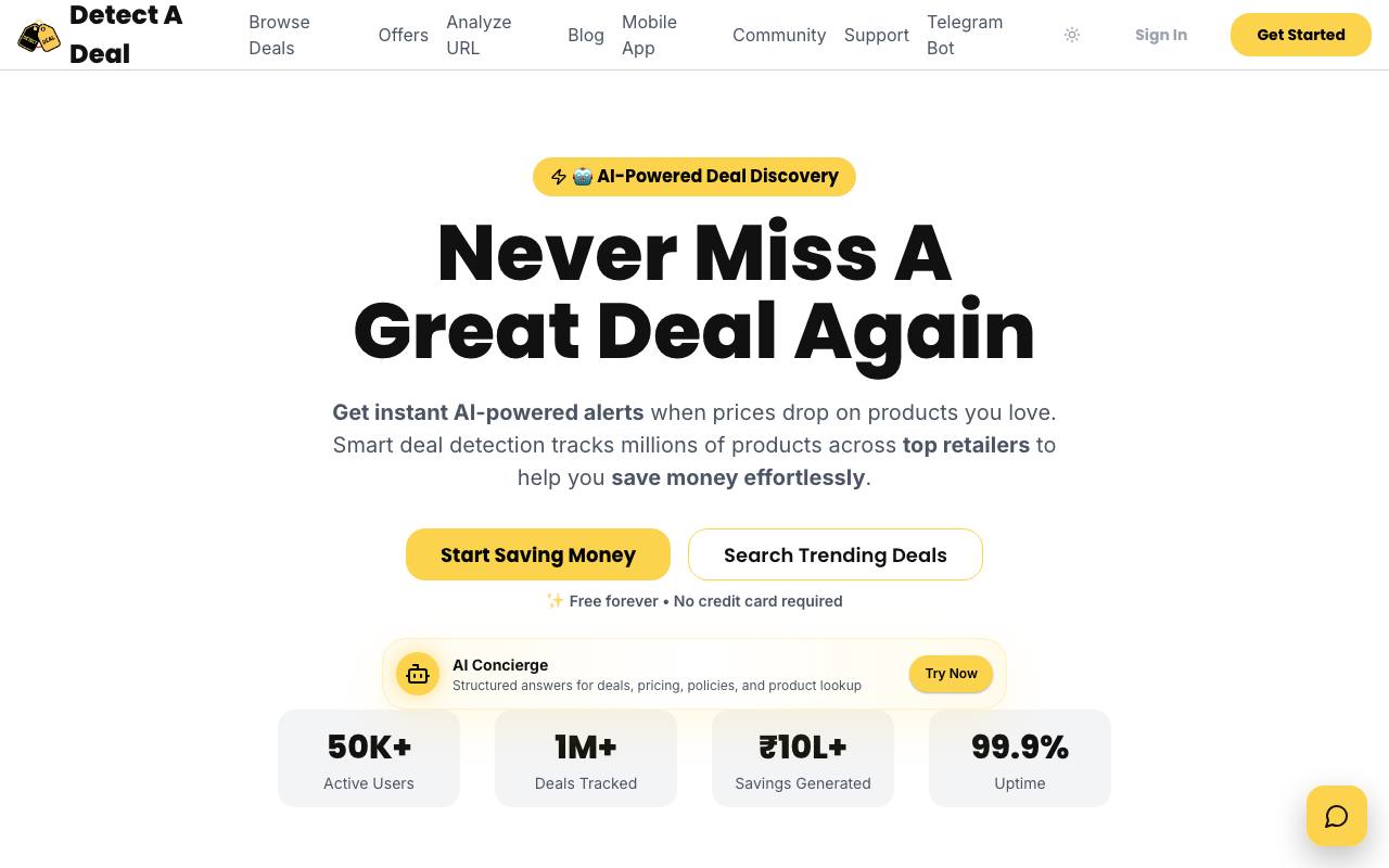 Detect a deal screenshot