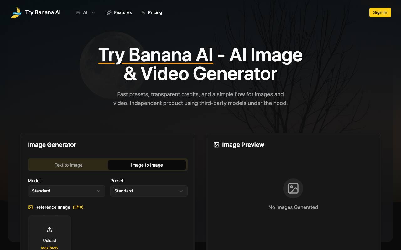 Try Banana AI screenshot