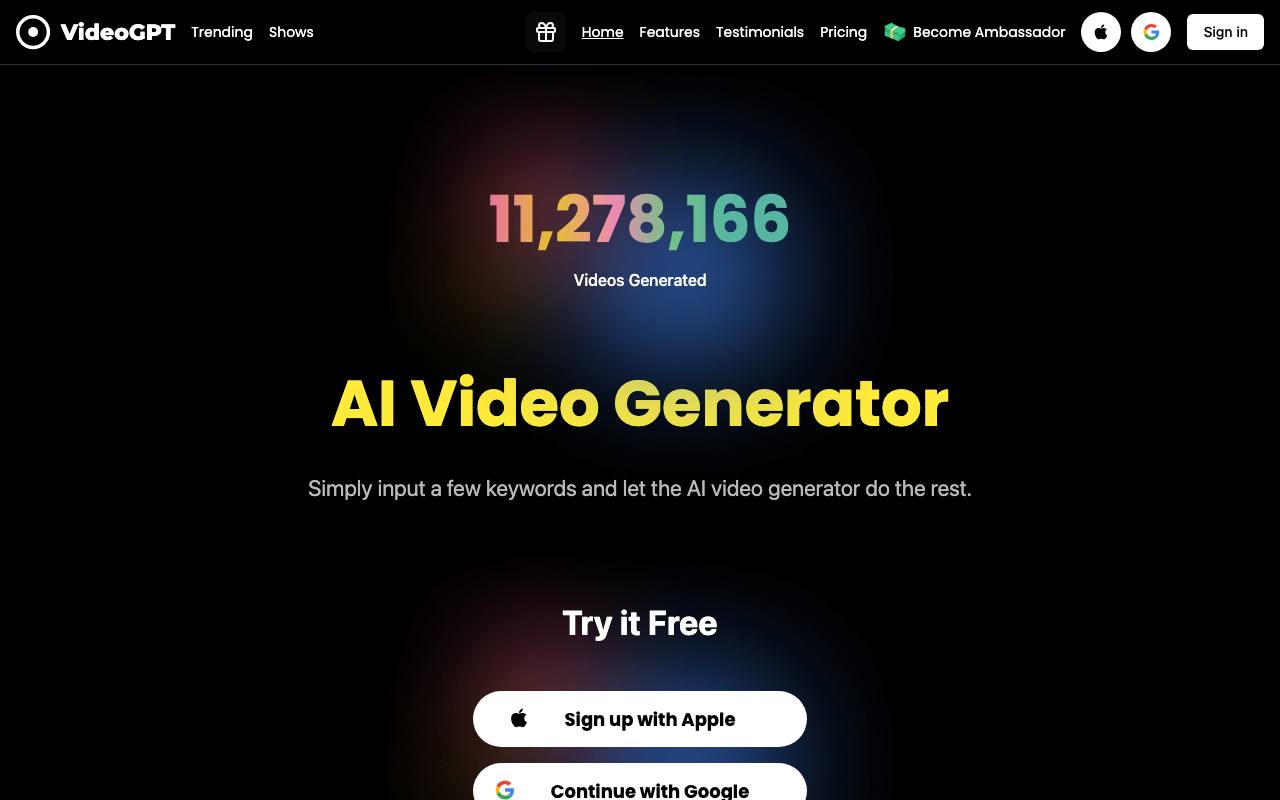 VideoGPT screenshot