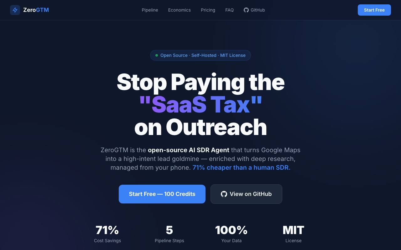 ZeroGTM screenshot