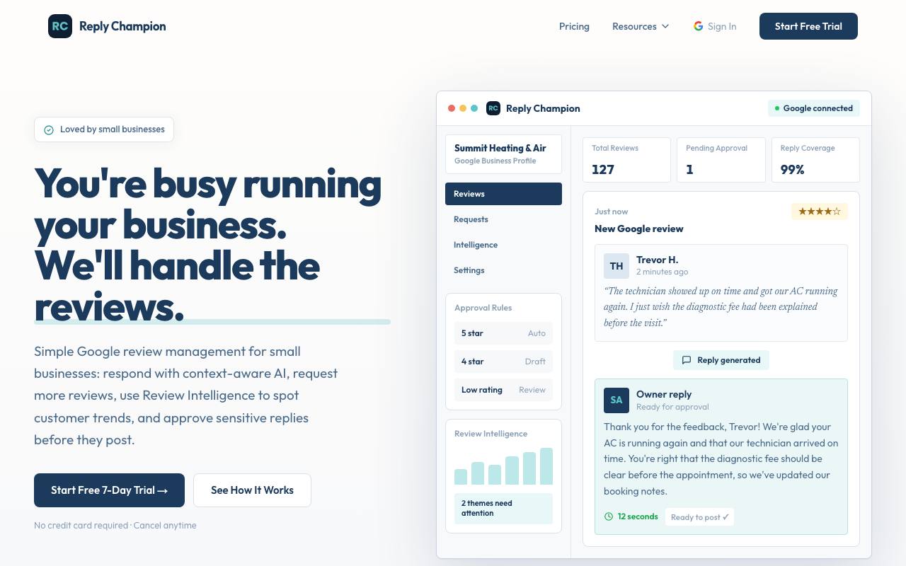 Reply Champion screenshot