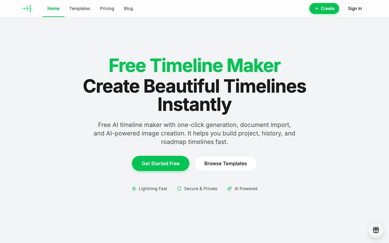 AI timeline maker screenshot