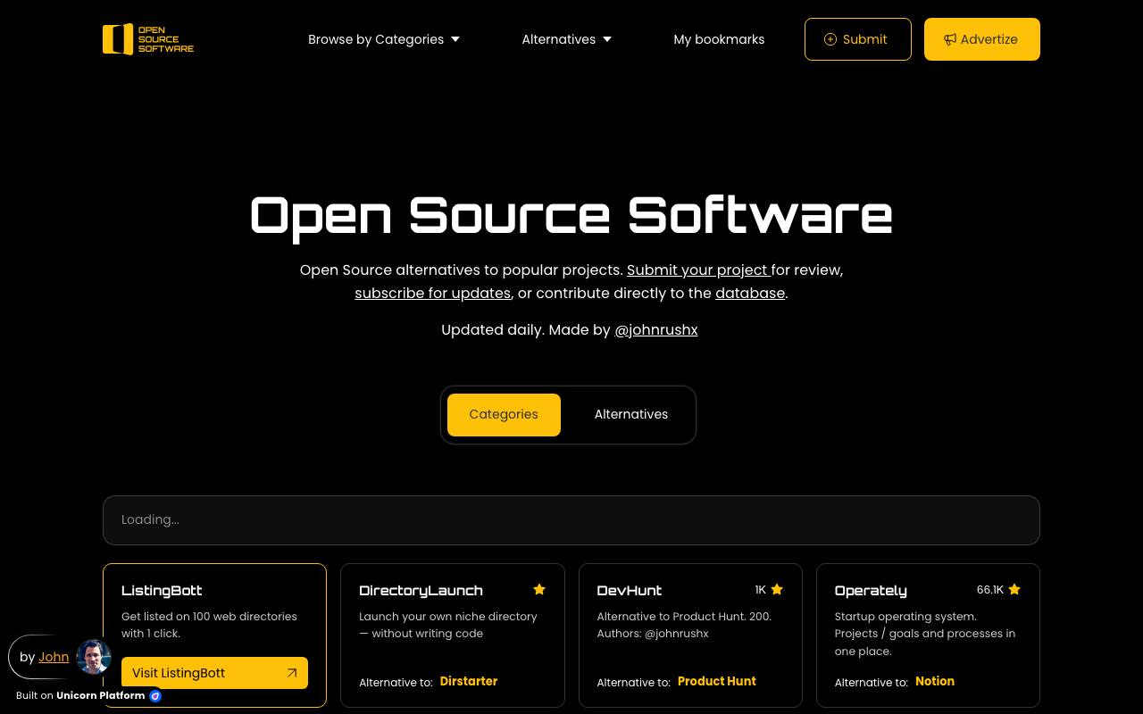 Open Source Software screenshot