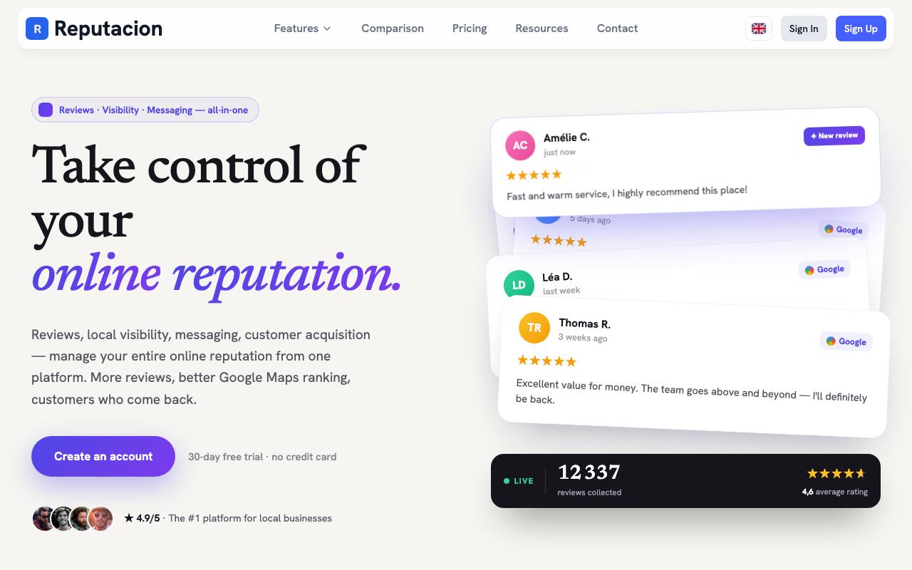 Reputacion screenshot