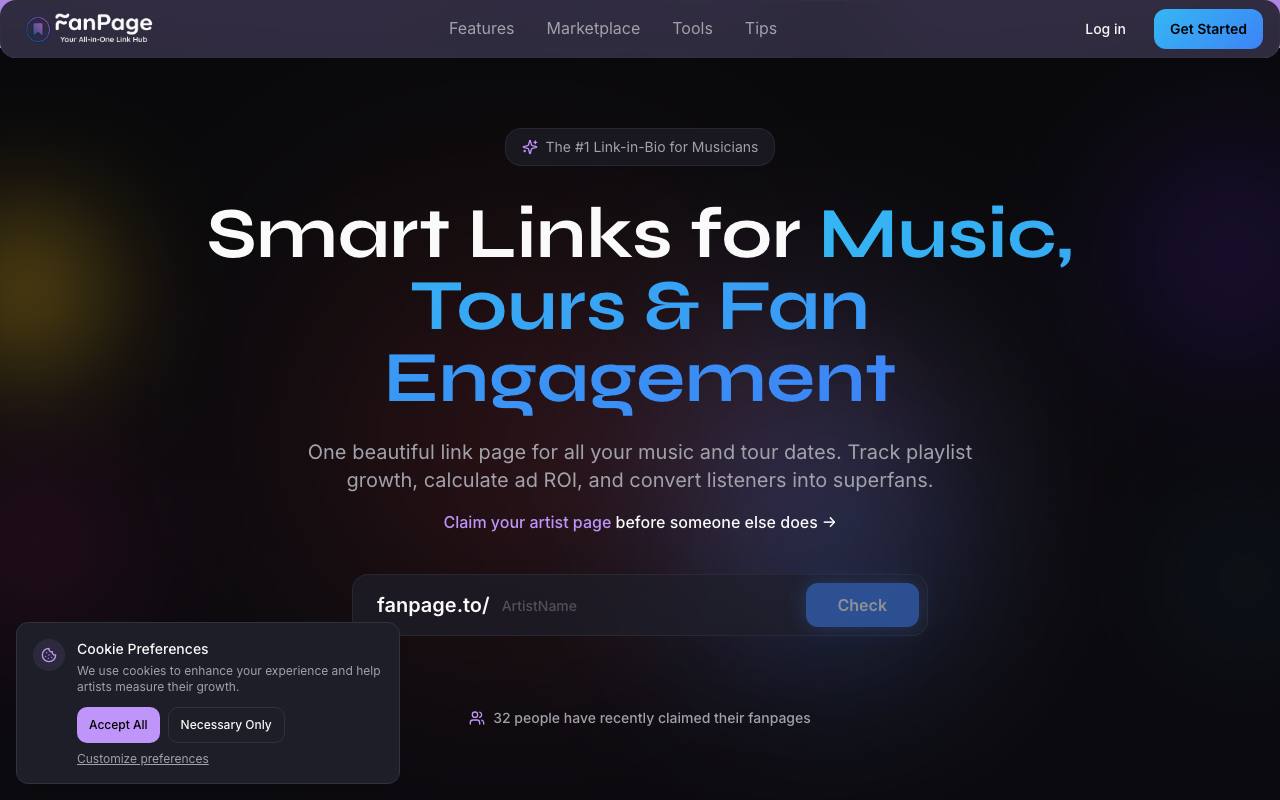 FanPage screenshot