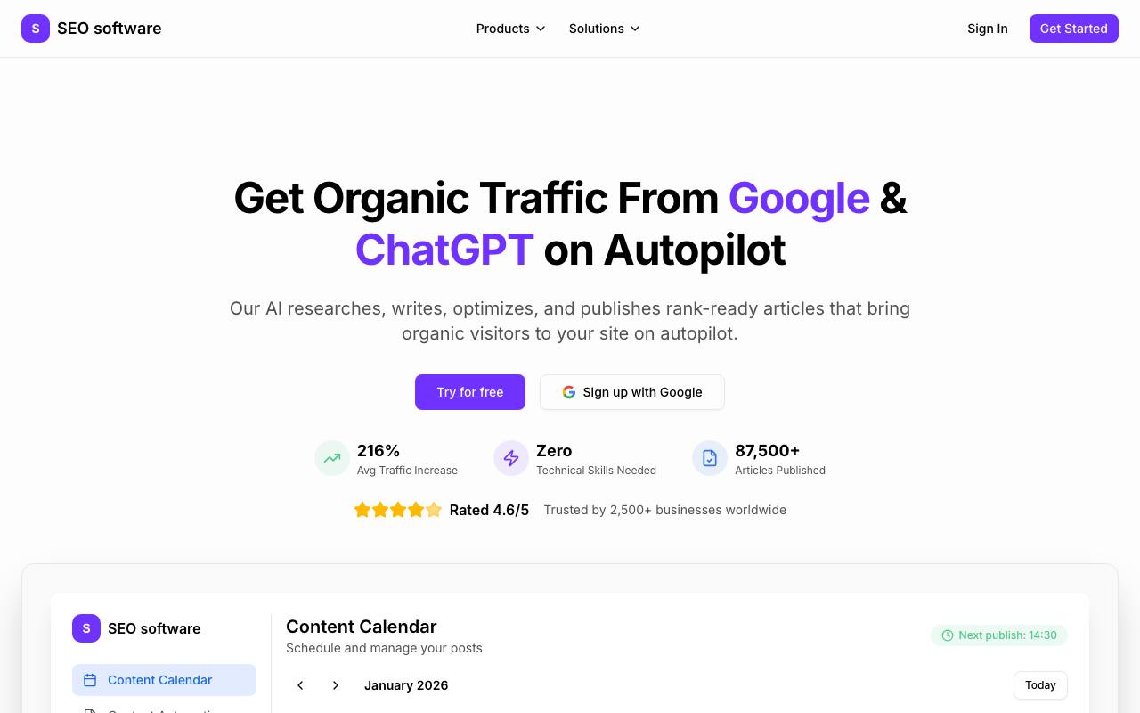 SEO Software screenshot