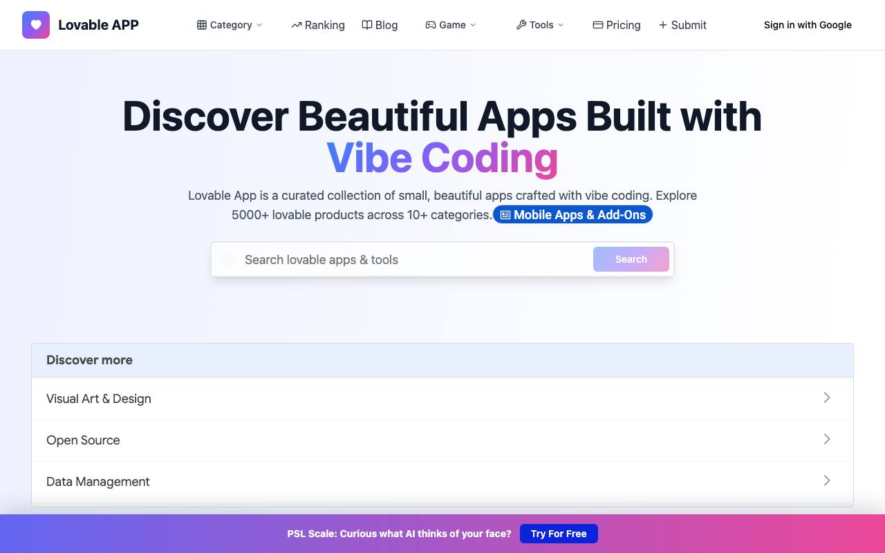 Lovable APP screenshot